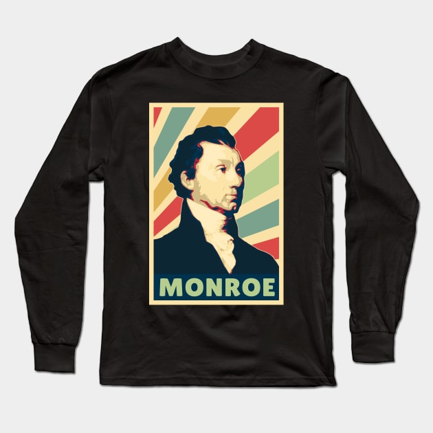 James Monroe Vintage Colors Long Sleeve T-Shirt by Nerd_art